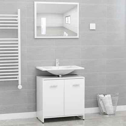 Bathroom Furniture Set White Chipboard