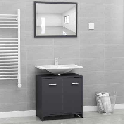 Bathroom Furniture Set White Chipboard