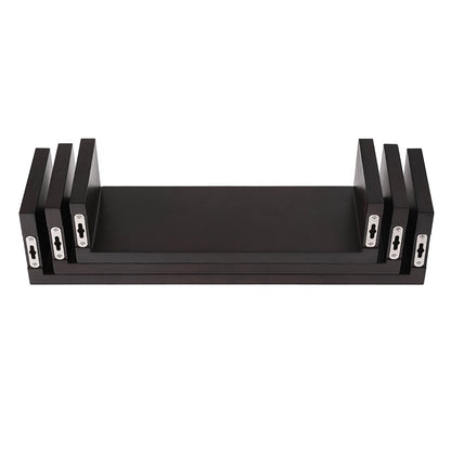 Black Set of 3 Floating Display Home Decor Shelves